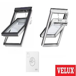 Ventana VELUX giratoria GGL Integra® 206821 pintada blanca y vidrio aislamiento térmico