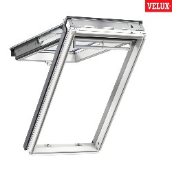 Ventana VELUX proyectante GPL 2070 blancas y vidrio laminado seguridad