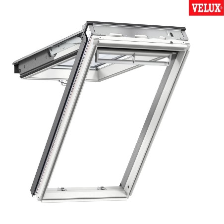 Ventana VELUX proyectante GPL 2070 blancas y vidrio laminado seguridad