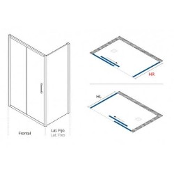 Mampara de ducha frontal corredera ST Misuri