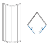 Mampara ducha Doccia semicircular acrilica modelo ST París