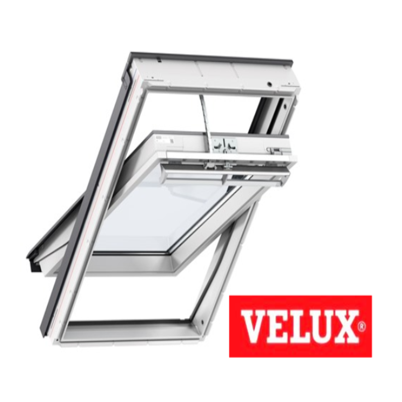 Ventana VELUX giratoria GGU Integra® 007021 poliuretano blanco y vidrio laminado seguridad