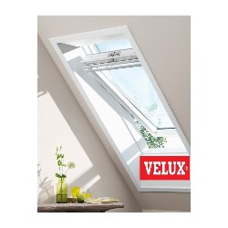 Ventana VELUX giratoria GGU 0067 poliuretano blanco y vidrio Power Efficiency