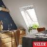 Ventana VELUX proyectante GPU 0067 poliuretano blanco con vidrio Power Efficiency