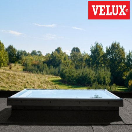 VELUX Ventana fija con cúpula de vidrio liso