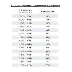 Mampara de ducha frontal corredera ST Florida