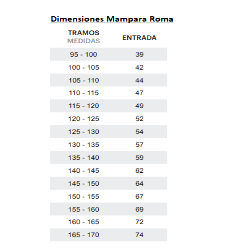 Mampara de ducha frontal corredera ST Roma