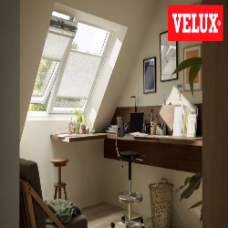 VELUX  2en1 ventana giratoria manual GGLS 2070 blanca y vidrio laminado seguridad