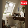 VELUX  2en1 ventana giratoria manual GGLS 2070 blanca y vidrio laminado seguridad