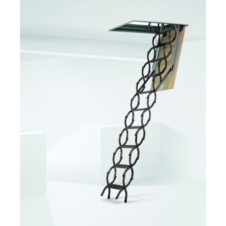 Escalera escamoteable tijera metalica ZX. Escaleras interiores baratas