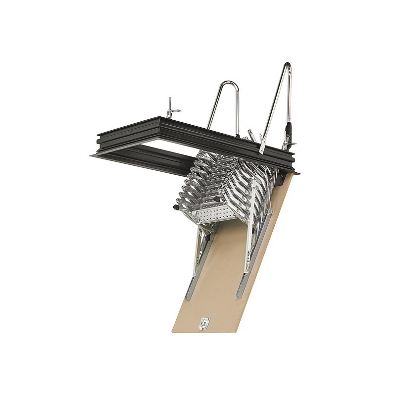 Escalera escamoteable tijera metalica ZX. Escaleras interiores baratas