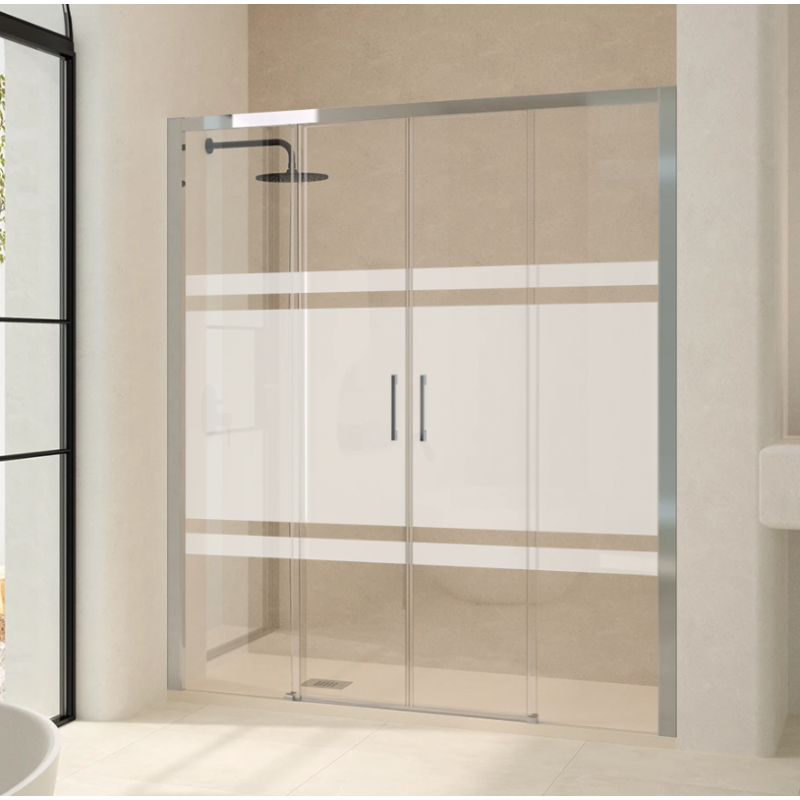Mampara de ducha frontal corredera ST Danubio. Ofertas mamparas duchas