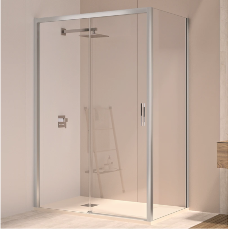 Mampara de ducha corredera con lateral fijo ST Miami. Oferta mamparas