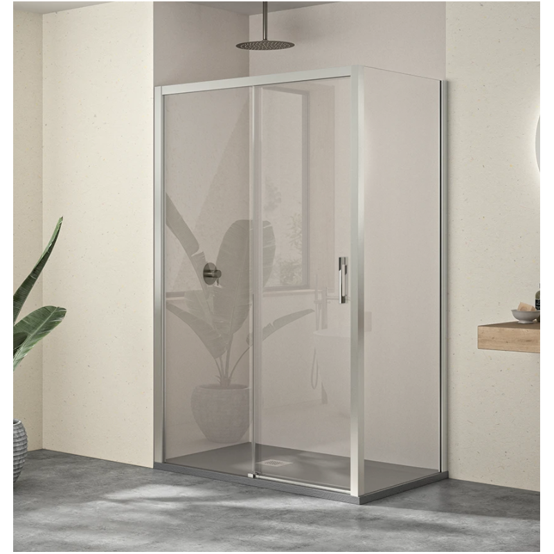 Mampara de ducha corredera con lateral fijo ST Misurii. Oferta mampara