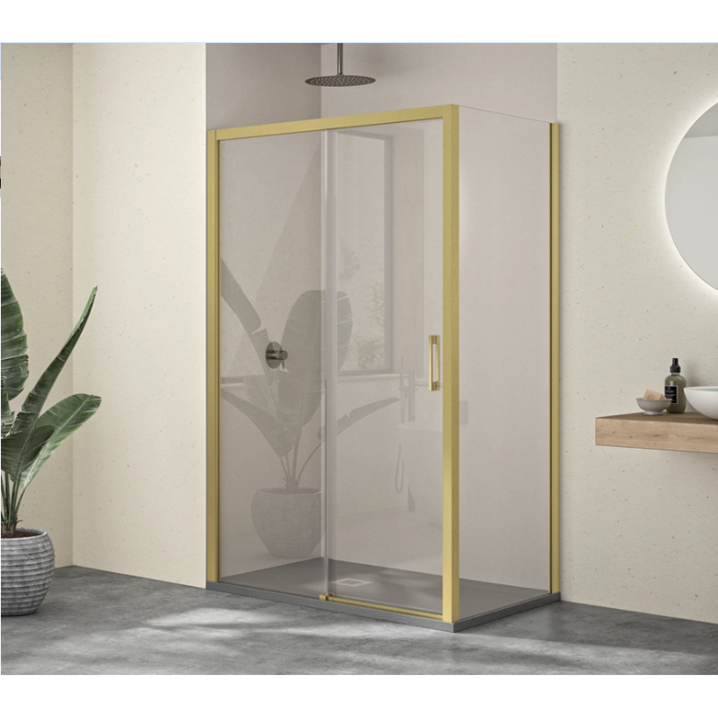 Mampara de ducha corredera con lateral fijo ST Misurii. Oferta mampara