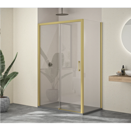 Mampara de ducha corredera con lateral fijo ST Misurii. Oferta mampara