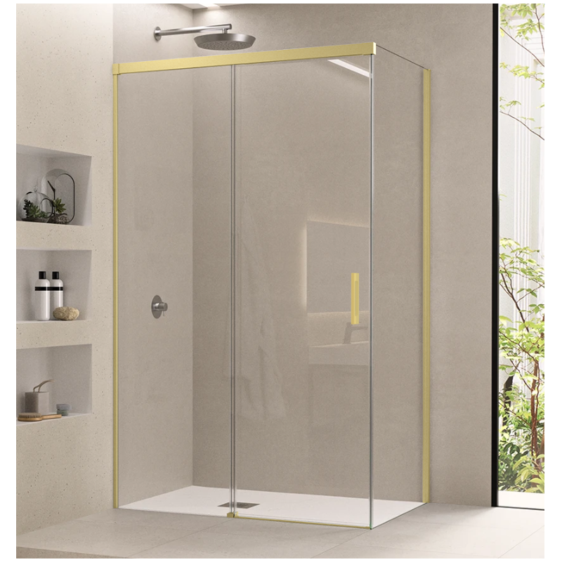 Mampara de ducha angular corredera ST Mesina. Oferta mampara de ducha