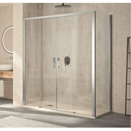 Mampara de ducha angular corredera con lateral fijo ST Guadiana.