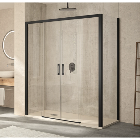 Mampara de ducha angular corredera con lateral fijo ST Guadiana.