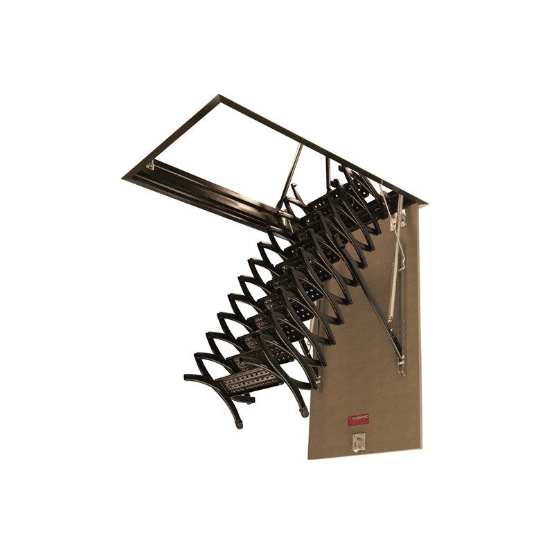 Escalera escamoteable tijera metalica ZX. Escaleras interiores baratas