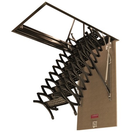 Escalera escamoteable tijera metalica ZX. Escaleras interiores baratas