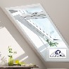 VELUX Ventana giratoria GGU 0068 poliuretano blanco y vidrio aislamiento térmico