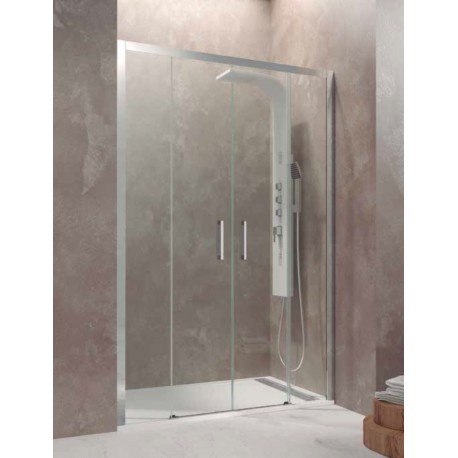 Mampara de ducha corredera Aktual Spazio vidrio transparente