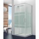 Mampara angular ducha Prestige Titan vidrio decorado