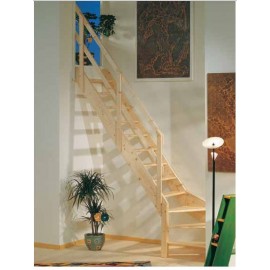 Escaleras de madera Maydisa modelo Normandia cuarto giro