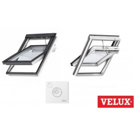 Ventana VELUX giratoria GGL Integra® 206821 pintada blanca y vidrio aislamiento térmico