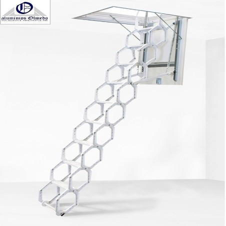 Escalera escamoteable tijera Maydisa modelo LX Lacada