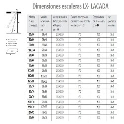 Escalera escamoteable tijera Maydisa modelo LX Lacada