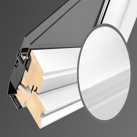 Ventana Velux giratoria GGL Integra® 207021 pintada blanca y vidrio laminado seguridad