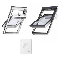 Ventana Velux giratoria GGL Integra® 207021 pintada blanca y vidrio laminado seguridad