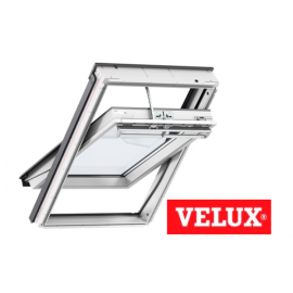 Ventana VELUX giratoria GGU Integra® 006821 poliuretano blanco y vidrio aislamiento térmico