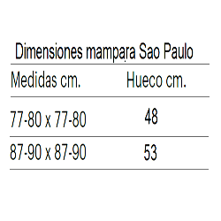 Mampara ducha semicircular Doccia modelo Sao Paulo