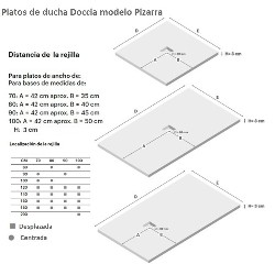 Plato de Ducha resina Doccia textura Pizarra