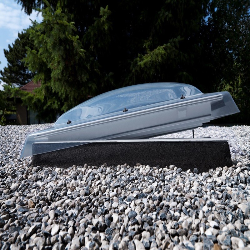 VELUX ventana eléctrica cubierta plana cúpula acrílica