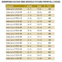 Mamparas de ducha inoxidable Futura