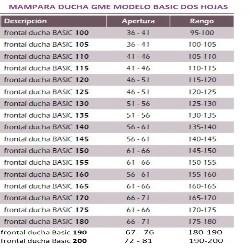 Mampara de ducha corredera Basic