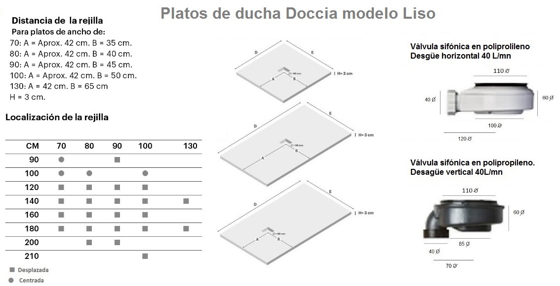 Plato De Ducha LISO - DOCCIA